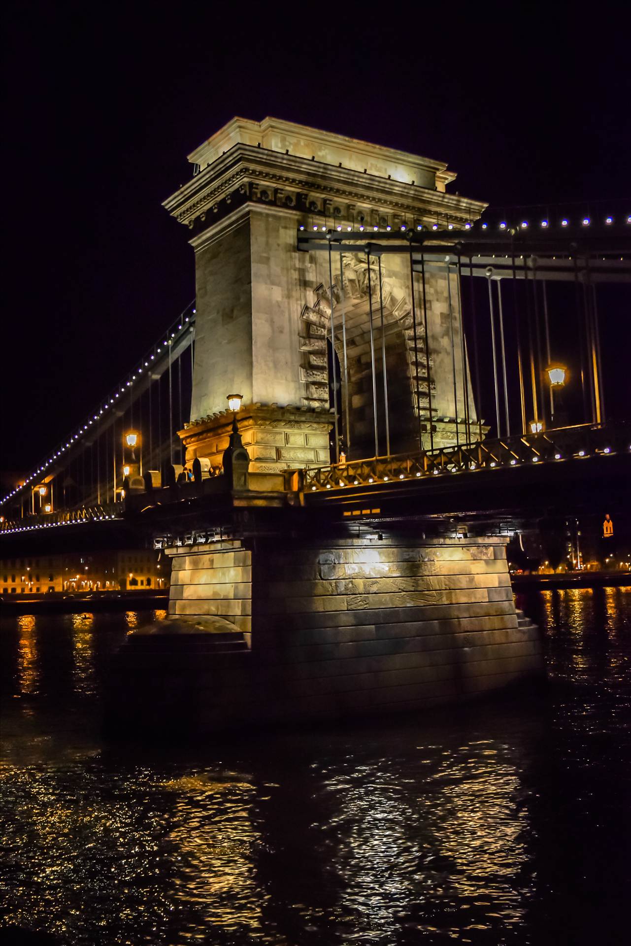 _DSC0236.jpg - Budapest Bridge at night. by Dennis Rose